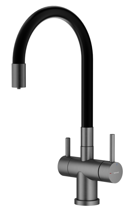 Смеситель для кухни с подключением к фильтру питьевой воды Splenka графит S70.64.09