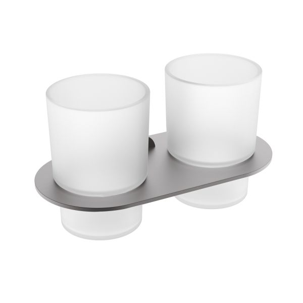 Держатель + 2 Стакана Raglo графит R300.08.09