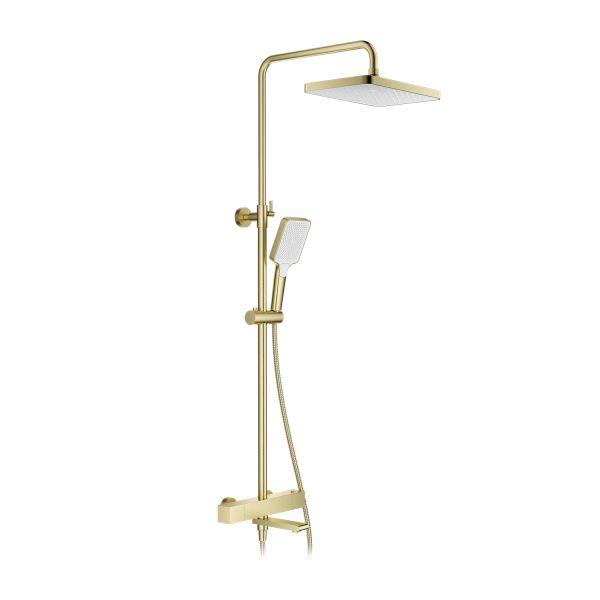Душевая система с термостатом Splenka сатин золото S224.26.03