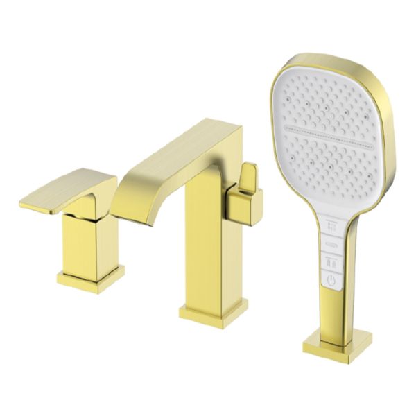 Смеситель для ванны на 3 отверстия Raglo сатин золотой R02.31.03