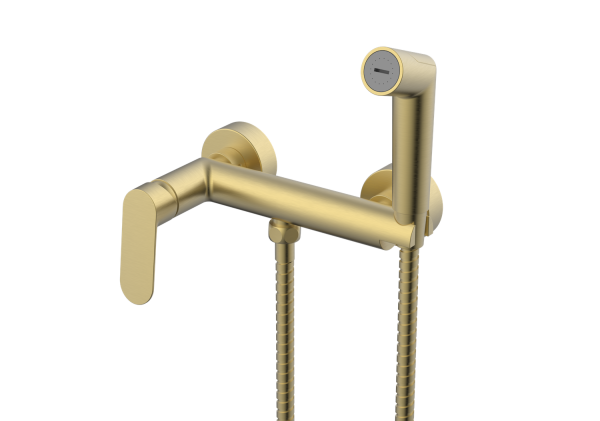 Смеситель с гигиеническим душем Splenka сатин золото S41.51.03
