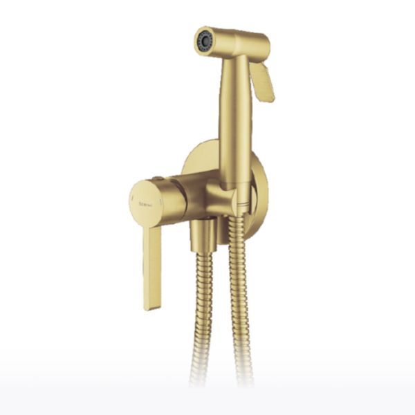 Смеситель с гигиеническим душем встраиваемый Splenka сатин золото S221.52.03