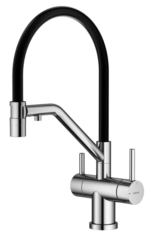 Смеситель для кухни со съемным изливом на магните и подключением фильтра питьевой воды Splenka сатин S70.62.05