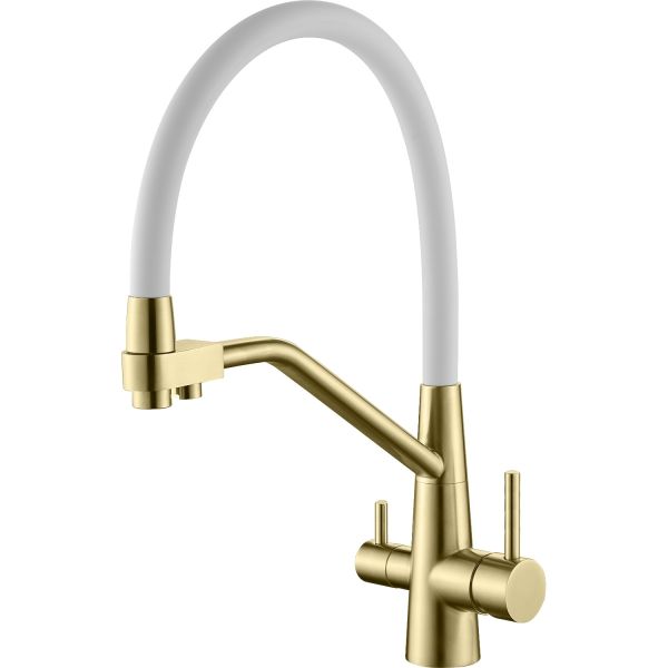 Смеситель для кухни с подключением к фильтру питьевой воды Splenka сатин золото S71.62.03