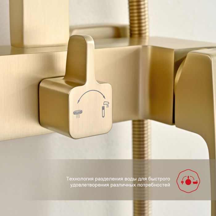 Душевая система Raglo сатин золото R01.24.03