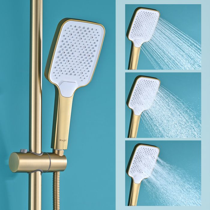 Душевая система с термостатом Raglo сатин золото R01.26.03