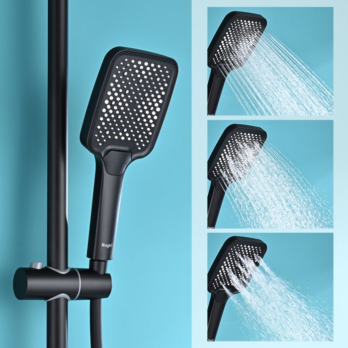 Душевая система с термостатом Raglo черный R01.26.06