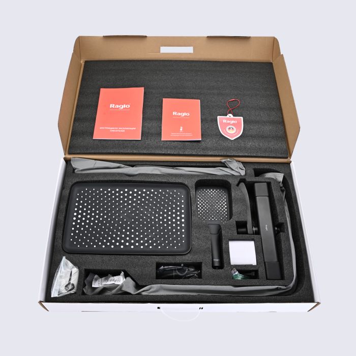 Душевая система с термостатом Raglo черный R01.26.06