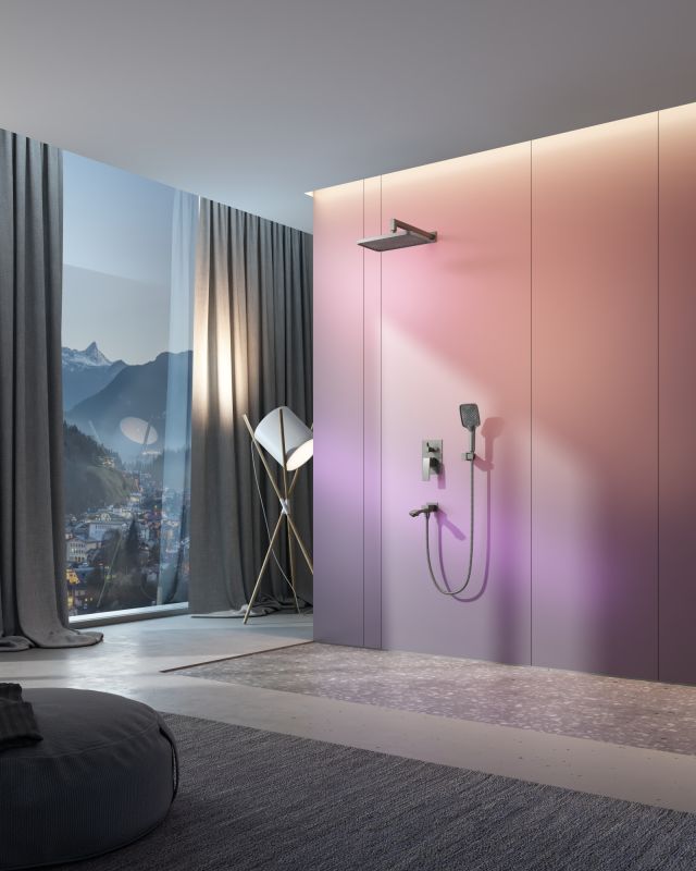 Встраиваемый смеситель для ванны с 3-функциями Raglo оружейная сталь R01.27.09