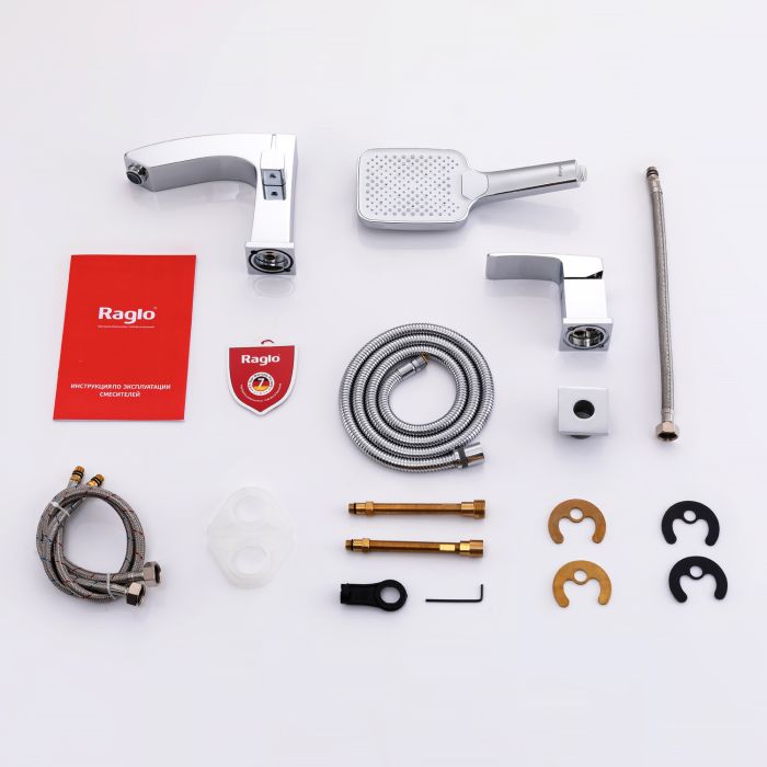 Смеситель для ванны на 3 отверстия Raglo хром R01.31