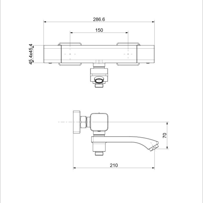 Смеситель для ванны с термостатом Raglo хром R01.36