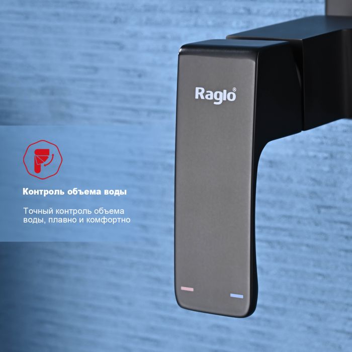 Смеситель с гигиеническим душем Raglo черный R01.51.06