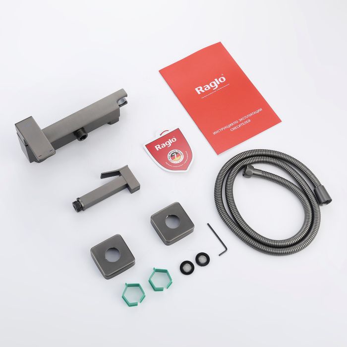 Смеситель с гигиеническим душем Raglo графит R01.51.09