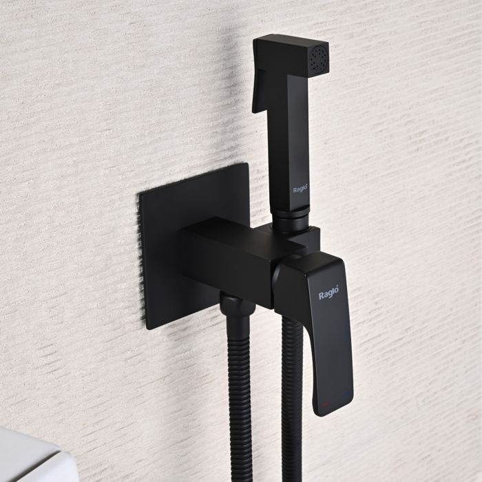 Смеситель с гигиеническим душем встраиваемый Raglo черный R01.52.06
