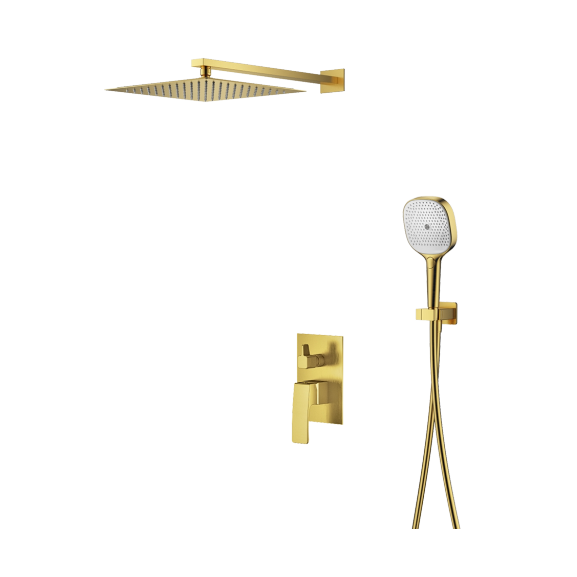 Встраиваемый смеситель для ванны с 2-функциями Raglo золотой сатин R01272.053040.03