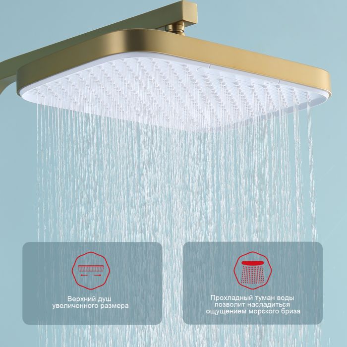 Душевая система Raglo сатин золото R02.24.03