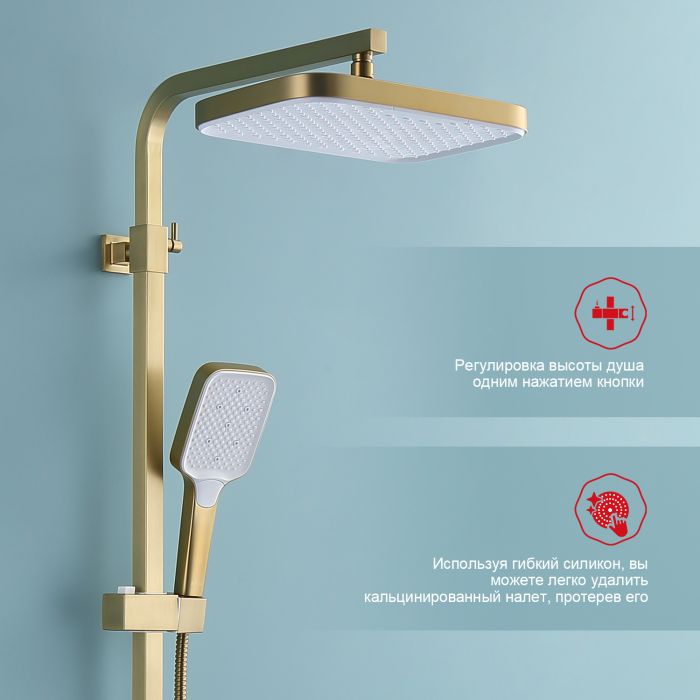 Душевая система Raglo сатин золото R02.24.03