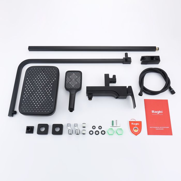 Душевая система Raglo черный R02.24.06