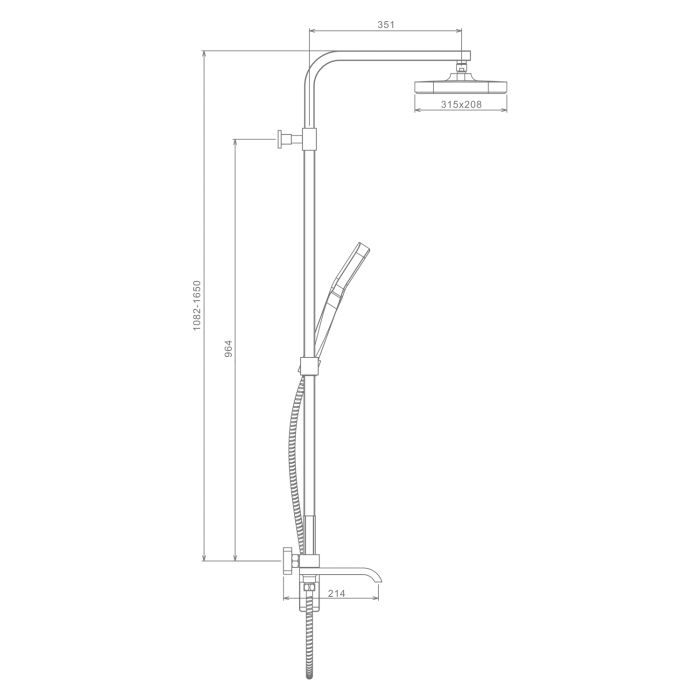 Душевая система Raglo черный R02.24.06
