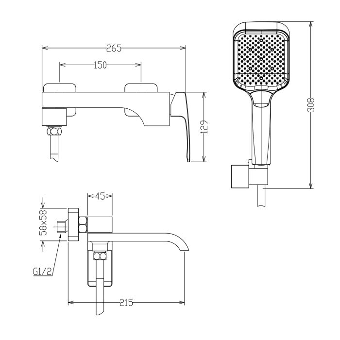 Смеситель для ванны Raglo сатин золото R02.30.03
