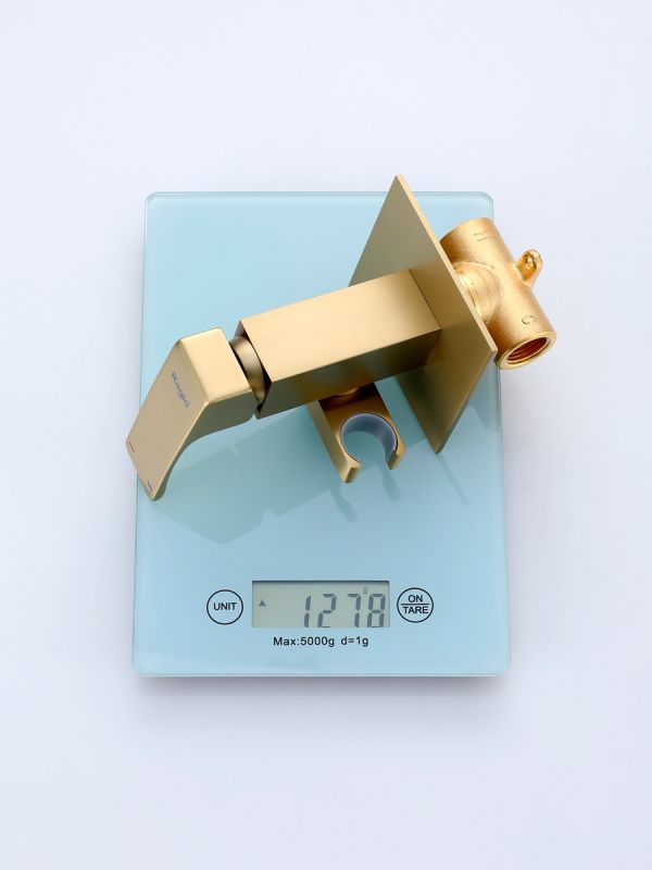 Смеситель с гигиеническим душем Raglo золотой сатин R02.54.03