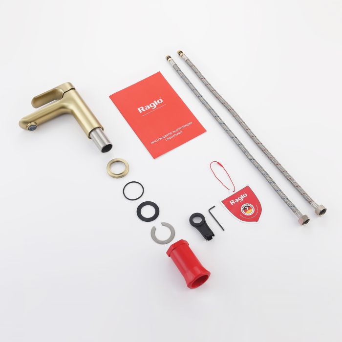 Смеситель для раковины Raglo сатин золото R03.10.03