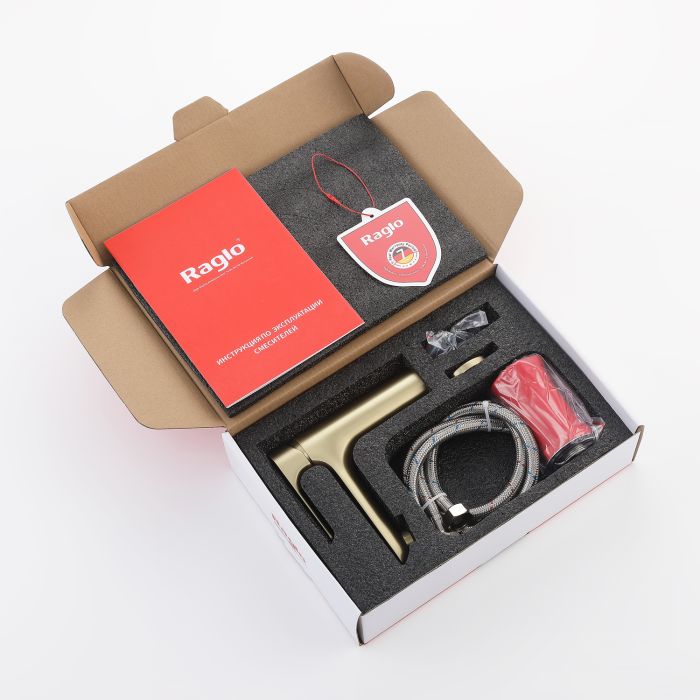 Смеситель для раковины Raglo сатин золото R03.10.03