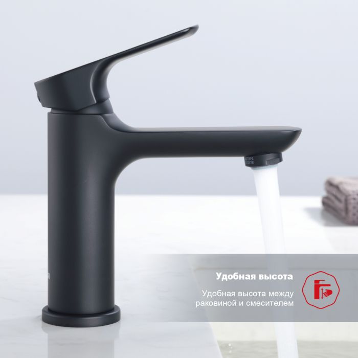 Смеситель для раковины Raglo черный R03.10.06