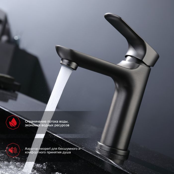 Смеситель для раковины Raglo графит R03.10.09