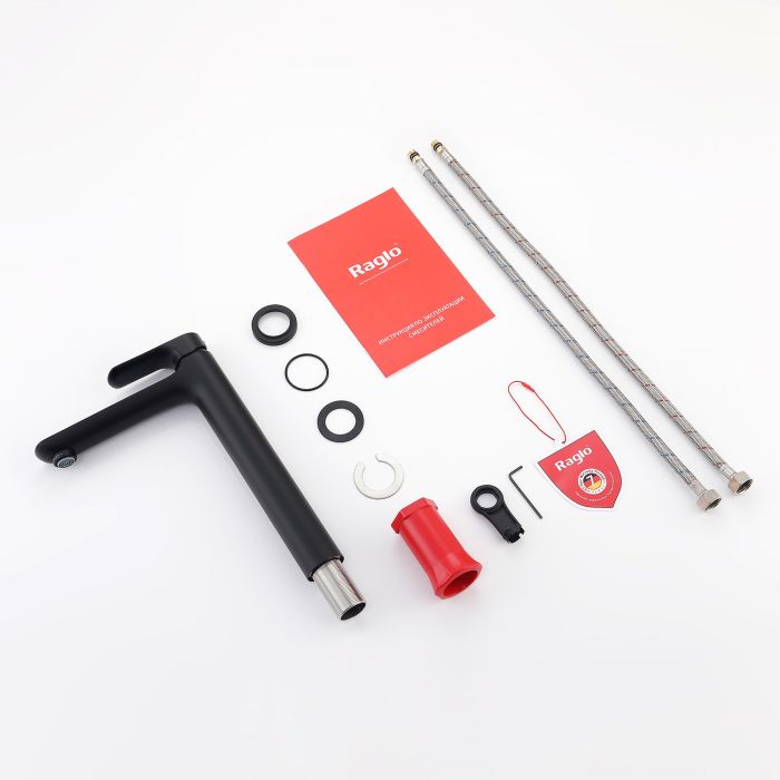 Смеситель для раковины высокий Raglo черный R03.15.06