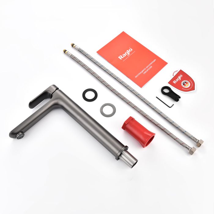 Смеситель для раковины высокий Raglo графит R03.15.09