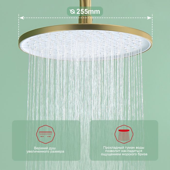 Душевая система Raglo сатин золото R03.24.03