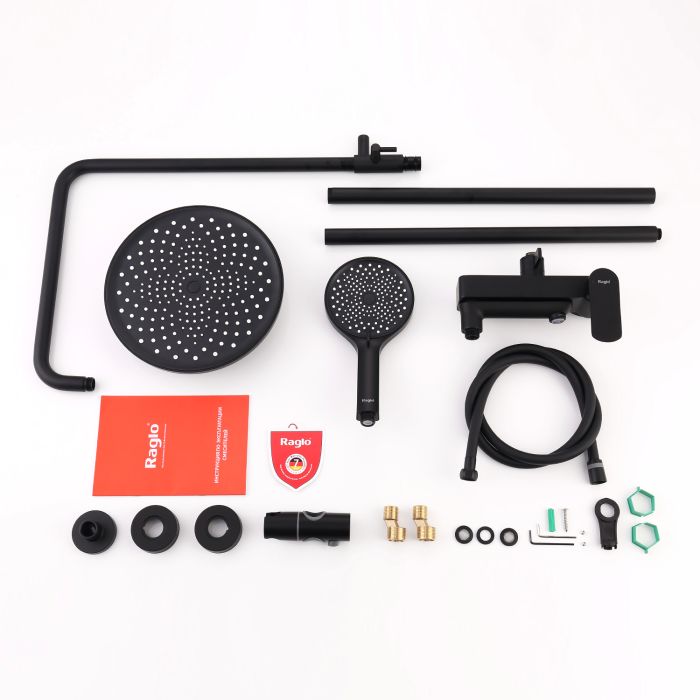 Душевая система Raglo черный R03.24.06