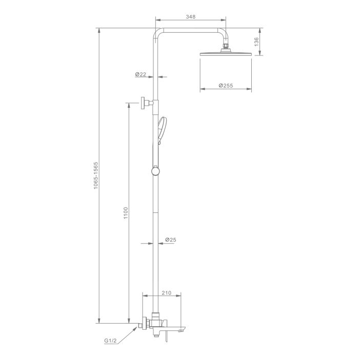 Душевая система Raglo хром R03.24