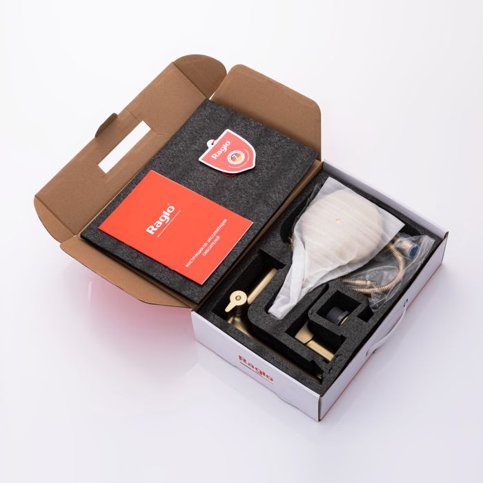 Смеситель для ванны на 3 отверстия Raglo сатин золото R03.31.03