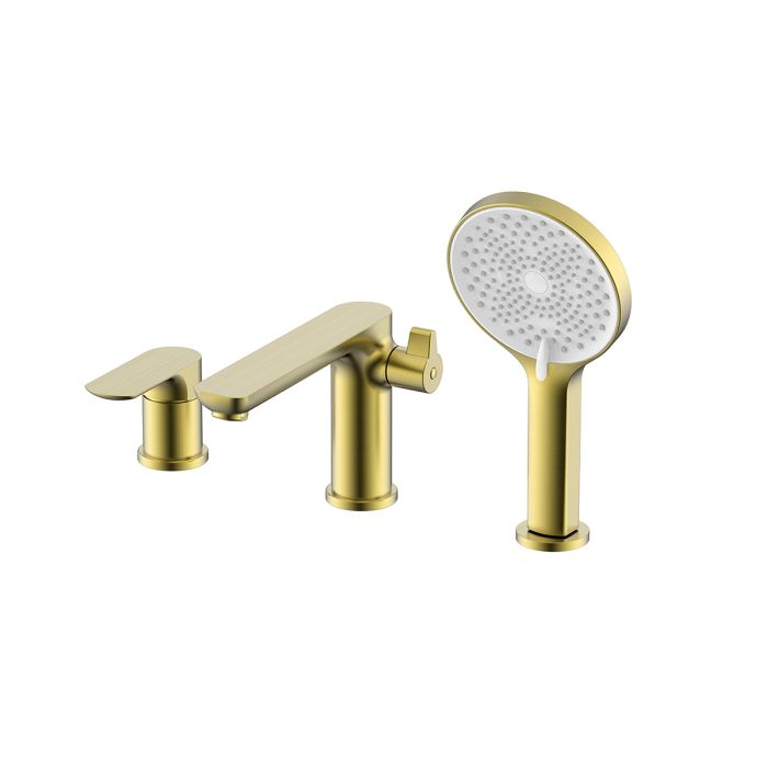 Смеситель для ванны на 3 отверстия Raglo сатин золото R03.31.03