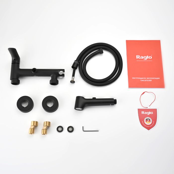 Смеситель с гигиеническим душем Raglo черный R03.51.06