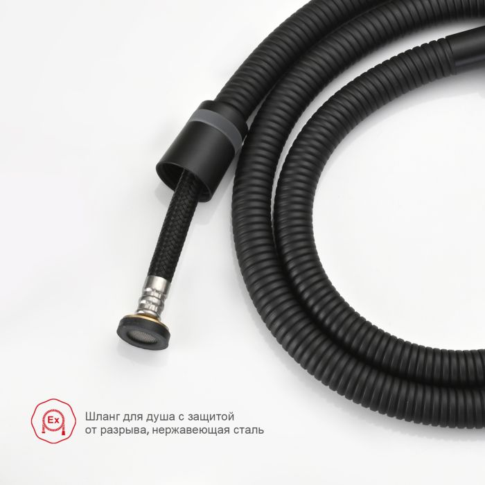 Смеситель с гигиеническим душем Raglo черный R03.51.06