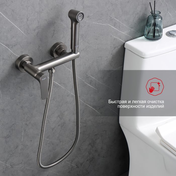 Смеситель с гигиеническим душем Raglo графит R03.51.09