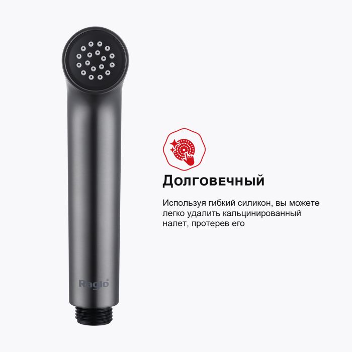 Смеситель с гигиеническим душем Raglo графит R03.51.09