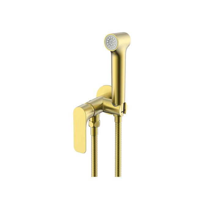 Смеситель с гигиеническим душем встраиваемый Raglo сатин золото R03.52.03