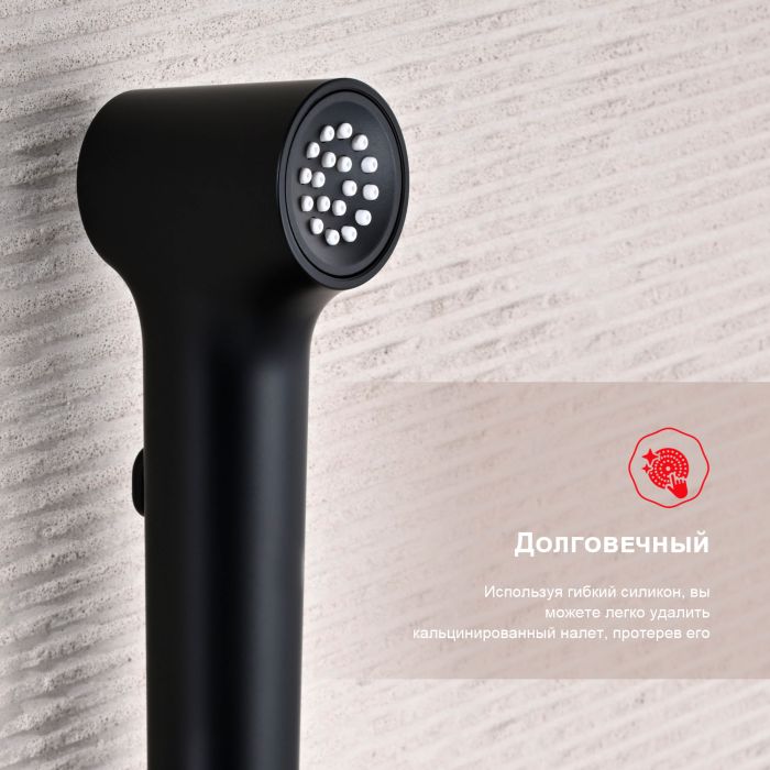 Смеситель с гигиеническим душем встраиваемый Raglo черный R03.52.06