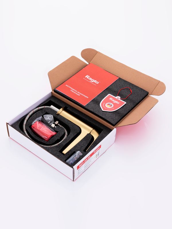 Смеситель для раковины Raglo золотой сатин R07.10.03