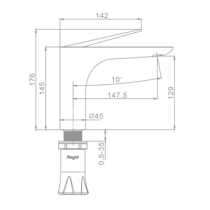 Смеситель для раковины Raglo хром R07.10