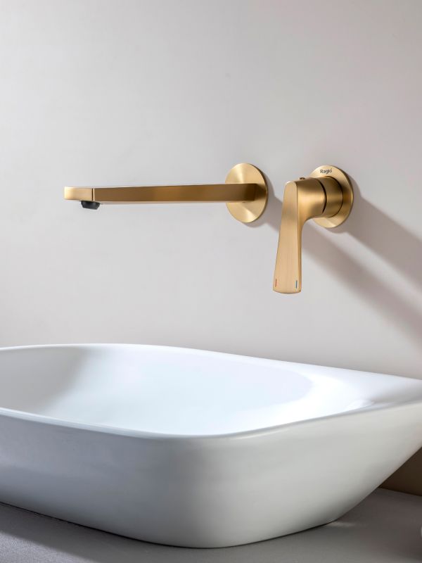 Встраиваемый смеситель для раковины Raglo золотой сатин R07.11.03