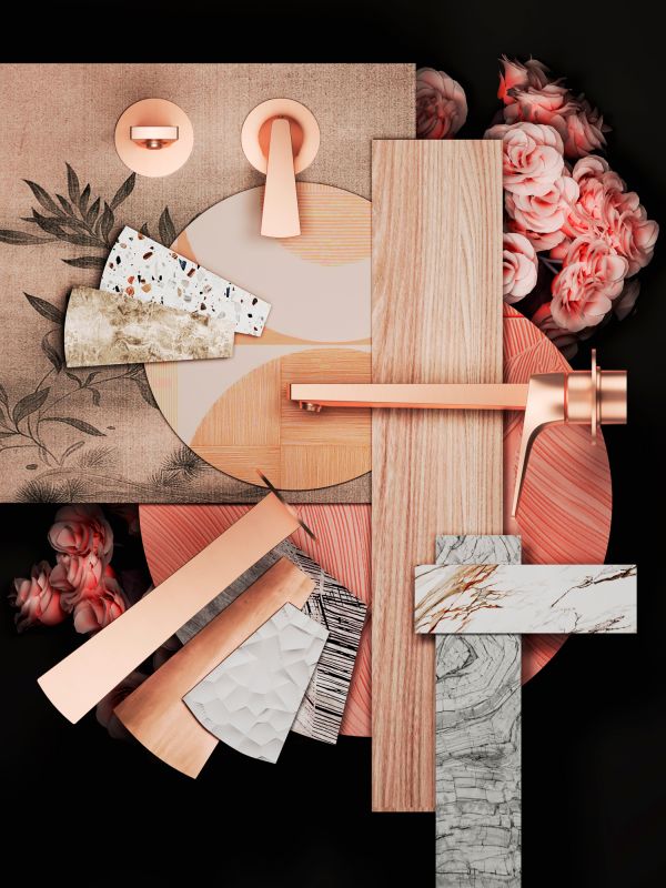 Встраиваемый смеситель для раковины Raglo матовая медь R07.11.33