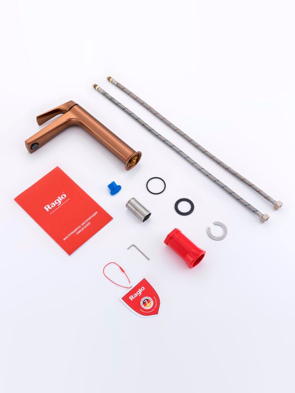 Смеситель для раковины высокий Raglo матовая медь R07.15.33