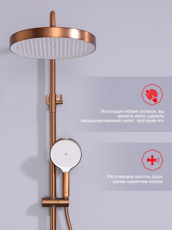 Душевая система Raglo матовая медь R07.24.33