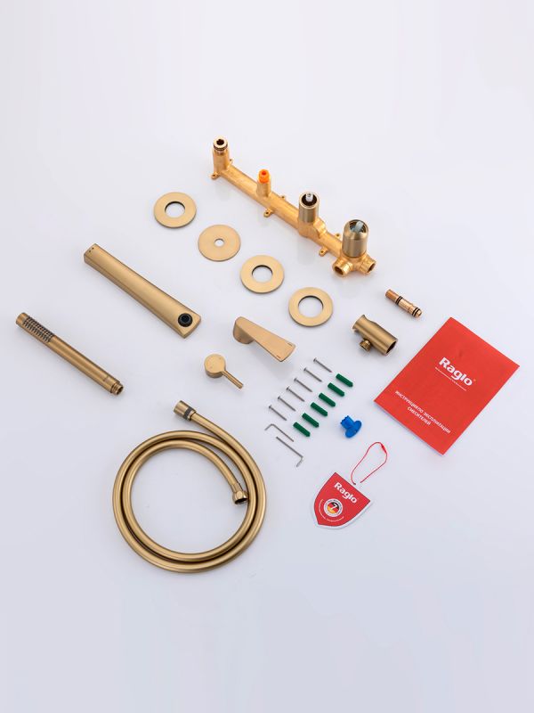 Смеситель для ванны Raglo золотой сатин R07.32.03