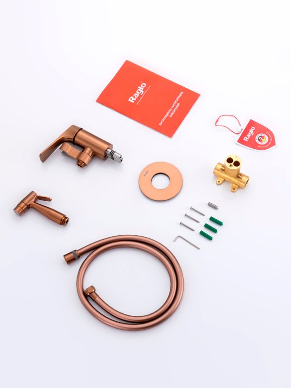 Смеситель с гигиеническим душем Raglo матовая медь R07.52.33